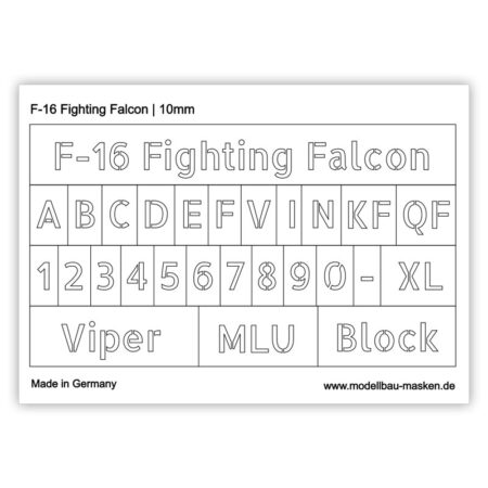 Airbrush Masken F-16 Falcon