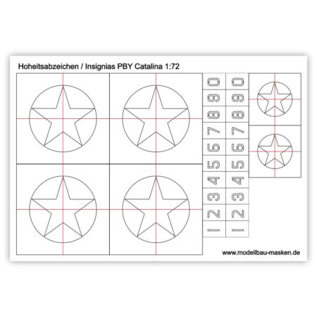 Airbrush Masken f&uuml;r Insignien f&uuml;r PBY Catalina